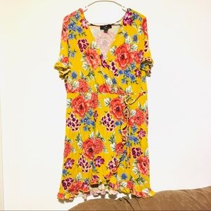 Floral wrap dress